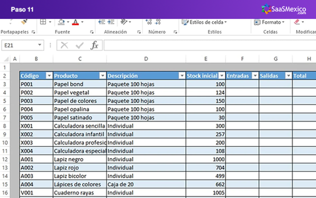 Inventario En Línea ¿cómo Hacer Un Inventario Manual En Excel Operam Erp 8435